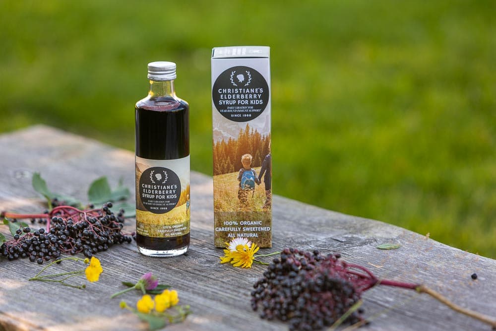 Elderberry Kinder Sirup, Flasche